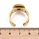Hollow Heart 304 Stainless Steel Cuff Ring Components(SA-CBA82C8-02C-G)-3