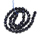 Chapelets de perles en pierre d'or bleue synthétique(X-G-S149-11-8mm)-2