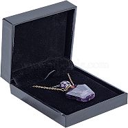 DIY Pendant Necklaces Making Kits, Including Faceted Natural Amethyst Openable Perfume Bottle Pendants, 304 Stainless Steel Cable Chain Necklaces, Golden, Pendants: 37.5x23x13.5mm, Hole: 1.8mm, Capacity: about 2ml(0.06 fl. oz), 1pc/box(DIY-NB0001-95)