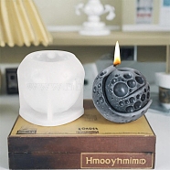 Moon DIY Silicone Candle Molds, Resin Casting Molds, White, 68x78.5x75.5mm(SIL-F014-05C)