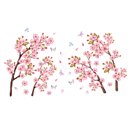 PVC Wall Stickers, Wall Decoration, Flower Pattern, 1180x390mm, 2 sheets/set(DIY-WH0228-523)