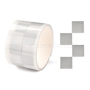 Silver Reflective Tape Stickers, Iron on Clothing Heat Stickers, for Clothes, Schoolbag Decorate, Square Pattern, 11x11mm(DIY-M014-01)