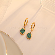 Elegant Stainless Steel Gold-plated Green Watermelon Pattern Jewelry Set(LM4111-2)