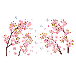 PVC Wall Stickers, Wall Decoration, Flower Pattern, 1180x390mm, 2 sheets/set(DIY-WH0228-523)