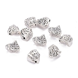 Tibetan Style Alloy Beads, Lead Free & Cadmium Free, Antique Silver, 15.5x13.5x9mm, Hole: 1.8mm(TIBE-I025-03AS)