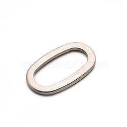 Oval 304 Stainless Steel Linking Rings, Stainless Steel Color, 20x11x1.2mm(STAS-E103-23P)