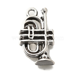 Tibetan Style Alloy Pendants, Cadmium Free & Lead Free, Antique Silver, Musical Instruments, 21x12x3mm, Hole: 2mm, about 276pcs/500g(FIND-G078-26C-AS)