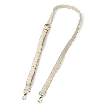 PU Leather Bag Strap, with Alloy Swivel Clasps, Bag Replacement Accessories, Navajo White, 133x1.85x0.25cm