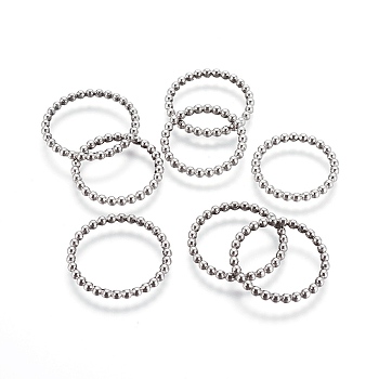 201 Stainless Steel Linking Rings, Ring, Stainless Steel Color, 22x2.3mm, Hole: 18mm