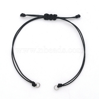 Black Waxed Polyester Cord Bracelets