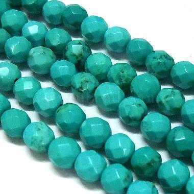 4mm DarkCyan Round Sinkiang Turquoise Beads