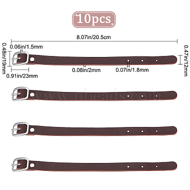 Cowhide Leather Watch Band Strap(AJEW-WH0258-251B)-2