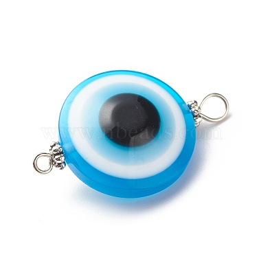 Transparent Evil Eye Resin Connector Charms(PALLOY-JF01848-02)-5
