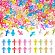 300Pcs 10 Colors Transparent Acrylic Beads(MACR-TA0001-43)-1