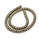 Faceted Rondelle Natural Pyrite Beads Strands(G-I126-11-6x4mm)-2