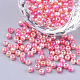 Rainbow ABS Plastic Imitation Pearl Beads(OACR-Q174-5mm-04)-1