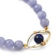 Natural Quartz(Dyed) & Lapis Lazuli(Dyed) Stretch Beaded Bracelets(BJEW-JB05426-03)-2