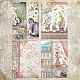 papier scrapbook à motif chat/fleur(X-SCRA-PW0010-22)-2