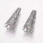 Tarnish Resistant 304 Stainless Steel Bead Cone, Apetalous, Stainless Steel Color, 22x9mm, Hole: 3mm(STAS-I097-031P)