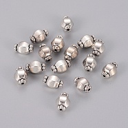 Tibetan Style Spacer Beads, Lead Free & Cadmium Free, Barrel, Antique Silver, about 7mm in diameter, 10mm long, hole: 1mm(LF0527Y)