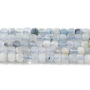 Natural Aquamarine Beads Strands, Faceted, Cube, 3x3x3mm, Hole: 0.7mm, about 126pcs/strand, 14.92 inch(37.9cm)(G-G003-B02-01)