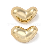 CCB Plastic Beads, Heart, Golden, 13x23x12mm, Hole: 2mm(CCB-B003-29G)