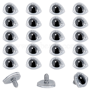 20 Sets Plastic & Resin Safety Craft Eye, with Spacer, for DIY Doll Toys Puppet Plush Animal Making, White, 26x31x22.5mm(DIY-DC0002-33)
