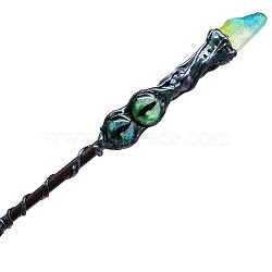 Natural Quartz Witch Magic Stick, Cosplay Evil Eye Magic Wand, for Witches and Wizards, 350mm(PW-WG50445-06)