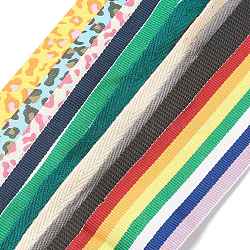 Polyester Ribbons, Mixed Color, For Clothing Supplies or Bag Accessories, 3/8 1-1/2 inch(10~39mm), about 5.4yards/pc(5m/pc)(OCOR-XCP0001-13)