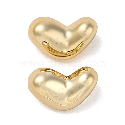 CCB Plastic Beads, Heart, Golden, 13x23x12mm, Hole: 2mm(CCB-B003-29G)