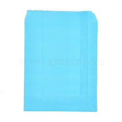 Eco-Friendly Kraft Paper Bags, Gift Bags, Shopping Bags, Rectangle, Sky Blue, 18x13x0.02cm(AJEW-M207-C01-07)