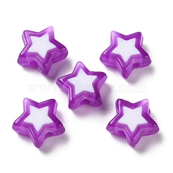 Star Acrylic Beads, Bead in Bead, Medium Orchid, 8.5x9x4mm, Hole: 1.8mm, about 2941pcs/500g(TACR-C001-02C)