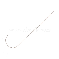 201 Stainless Steel Bented Beading Needles, Jewelry Tools, Stainless Steel Color, 10x2.4x0.02cm(TOOL-WH0125-33A-1)