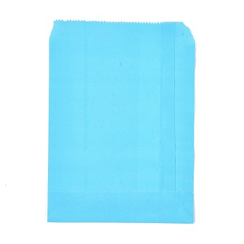 Eco-Friendly Kraft Paper Bags, Gift Bags, Shopping Bags, Rectangle, Sky Blue, 18x13x0.02cm