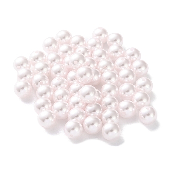 Plastic Imitation Pearl Beads, Round, Lavender, 8x7.5mm, Hole: 1.2mm