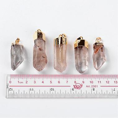 pendentifs pointus en cristal de quartz naturel(G-M006-M02)-3