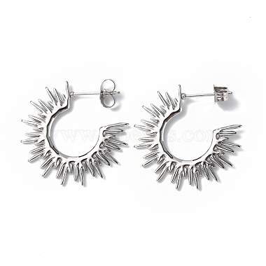 Sun 304 Stainless Steel Stud Earrings