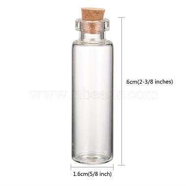 Glas Glasflasche für Perlen Container(CON-E008-60x16mm)-3