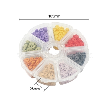 1120Pcs 8 Colors Handmade Polymer Clay Beads(CLAY-YW0001-14E)-4