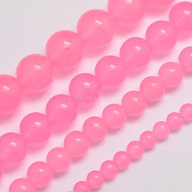 Chapelets de perles en jade de malaisie naturelle et teinte(G-A146-6mm-A08)-3