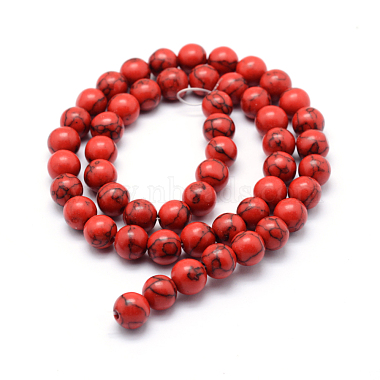 Synthetic Howlite Bead Strand(G-E439-6mm-01A)-2