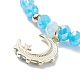 3Pcs 3 Style Moon & Sun & Star Alloy Enamel Charm Stretch Bracelets Set with Glass for Women(BJEW-JB08007)-6