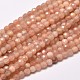 Faceted Round Natural Sunstone Beads Strands(G-I176-10-4mm)-1