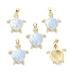 Real 18K Gold Plated Brass Micro Pave Clear Cubic Zirconia Pendants(KK-D004-05G-C)-1