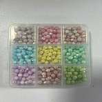 360Pcs 9 Colors Electroplate Glass Beads Strands, Imitation Gemstone, Round, AB Color Plated, Faceted(32 Faceted), Mixed Color, 5.8~6.1x5.8mm, Hole: 1mm, 40pcs/color(EGLA-TA0013-23)