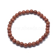 Synthetic Goldstone Bead Stretch Bracelets, Round, 2 inch~2-1/8 inch(5.2~5.5cm), Bead: 10mm(BJEW-K212-C-002)