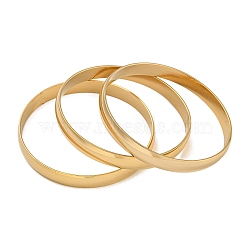 Fashion 304 Stainless Steel Bangle Sets, Golden, 2-1/2 inch(6.2cm), 3pcs/set(BJEW-L664-019G-01)