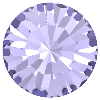 Preciosa&reg MAXIMA Crystal Round Stones, Czech Crystal, Dura Foiling, Round(431 11 615 Chaton), 20410 Tanzanite, SS18(4.2~4.4mm)