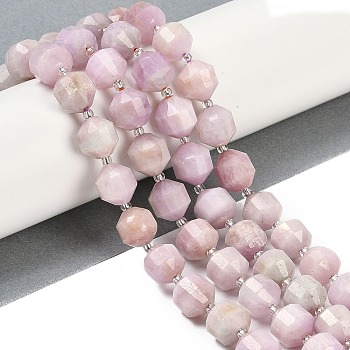 Natural Kunzite Beads Strands, Faceted, Bicone, Double Terminated Point Prism Beads, 12x11mm, Hole: 1.3mm, about 28pcs/strand, 15.16''(38.5cm)