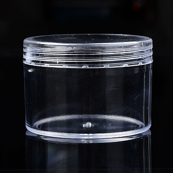 Column Polystyrene Bead Storage Container, for Jewelry Beads Small Accessories, Clear, 5.95x4.2cm, Inner Diameter: 5.3cm